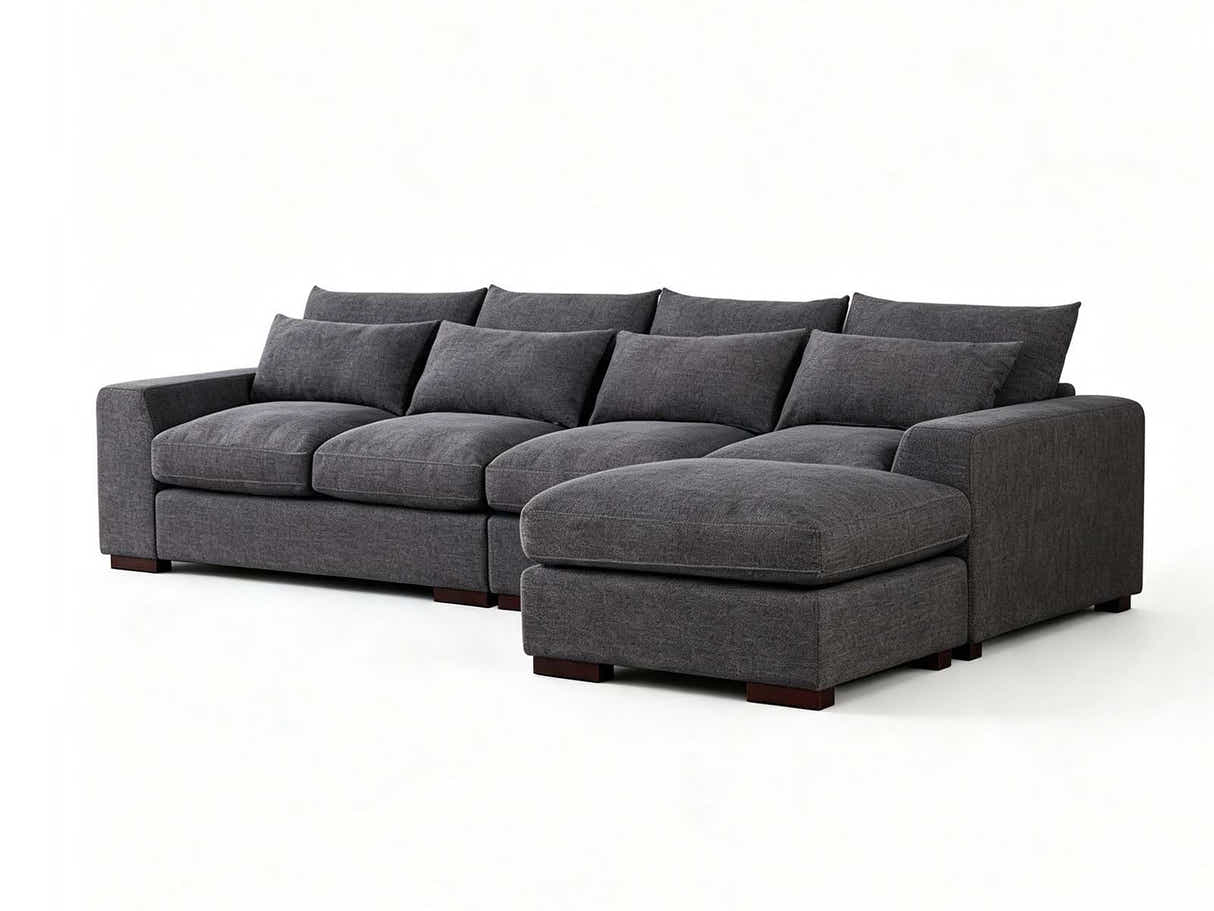 DS Jasmoder Sectional Sofa Set Dark Grey