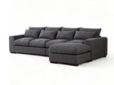 DS Jasmoder Sectional Sofa Set Dark Grey