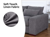 DS Jasmoder Sectional Sofa Set Dark Grey
