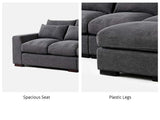DS Jasmoder Sectional Sofa Set Dark Grey