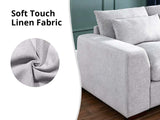 DS Jasmoder Sectional Sofa Set Light Grey