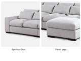 DS Jasmoder Sectional Sofa Set Light Grey