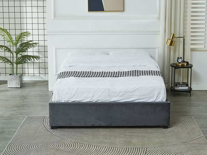 Keetsa Velvet Bed Frame Dark Grey - Queen