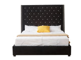 Aria Queen Bed Frame -  Velvet Black
