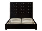 Aria Queen Bed Frame -  Velvet Black