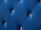 Aria Queen Bed Frame - Velvet Blue