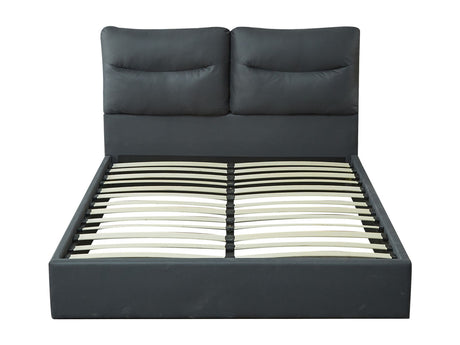 Greta PU Bed Frame Dark Grey - Queen