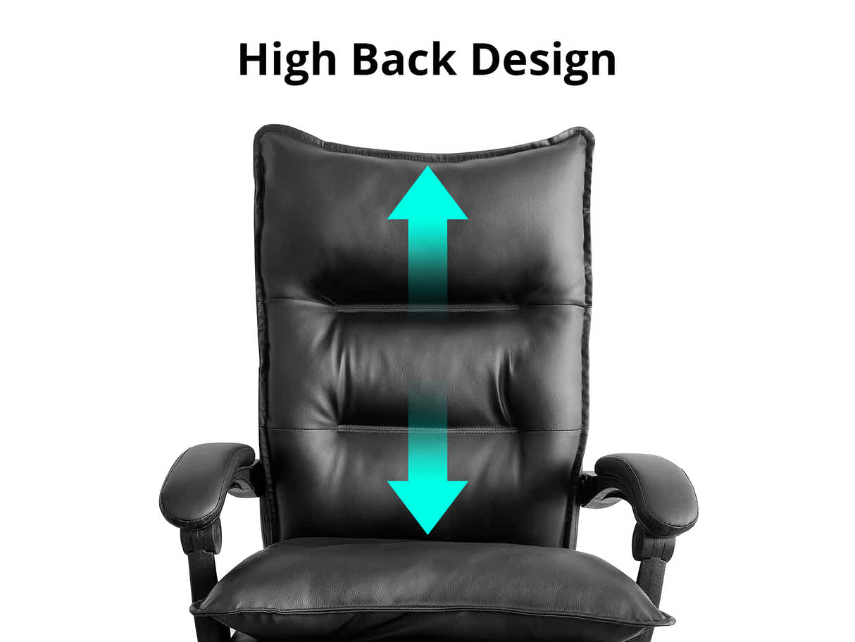 New Markus Office Chair with Footrest - Black
