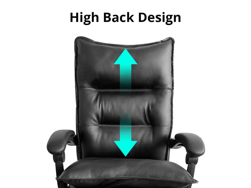 New Markus Office Chair with Footrest PU Black