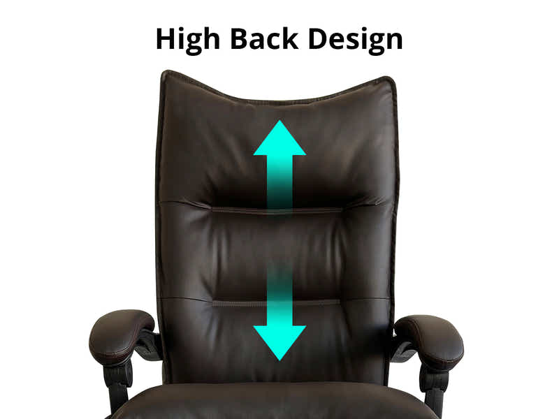 New Markus Office Chair with Footrest PU Coffee