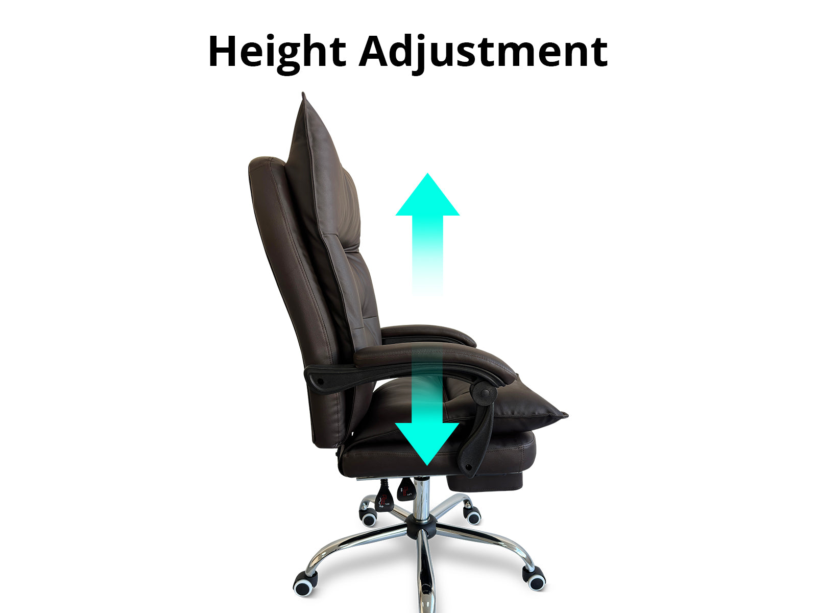 New Markus Office Chair with Footrest PU Coffee