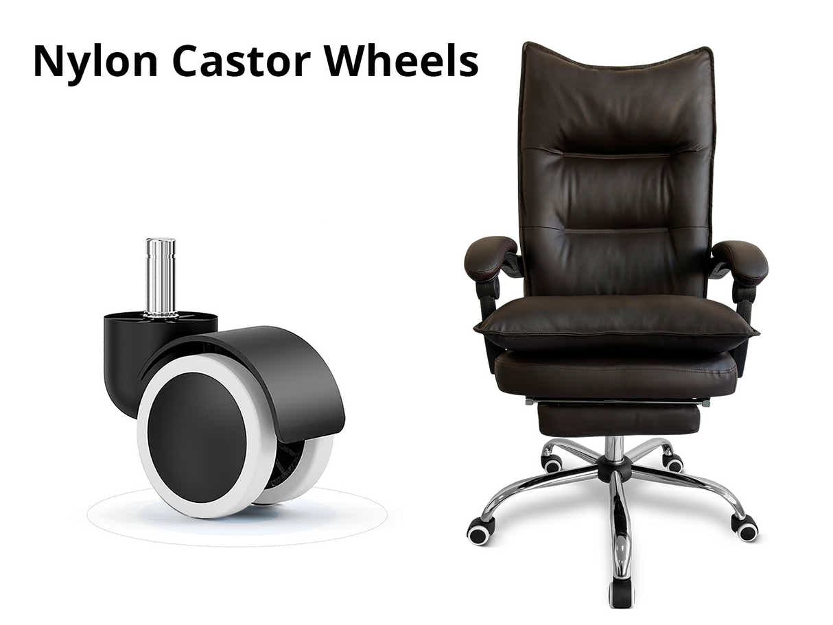 Koa Desk With Storage Bag & New Markus Office Chair with Footrest PU Coffee