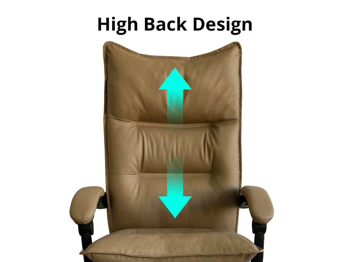 New Markus Office Chair with Footrest - Khaki