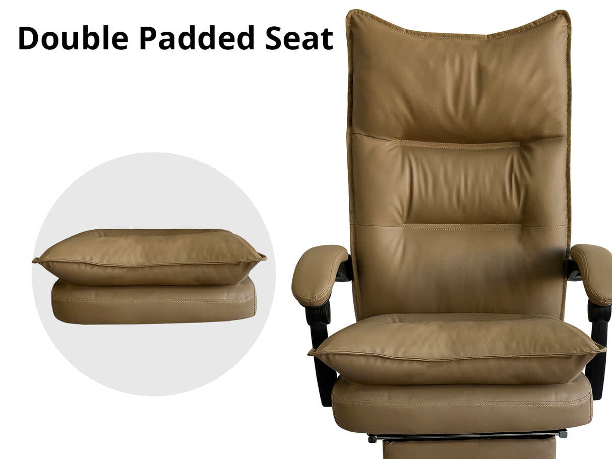 New Markus Office Chair with Footrest - Khaki