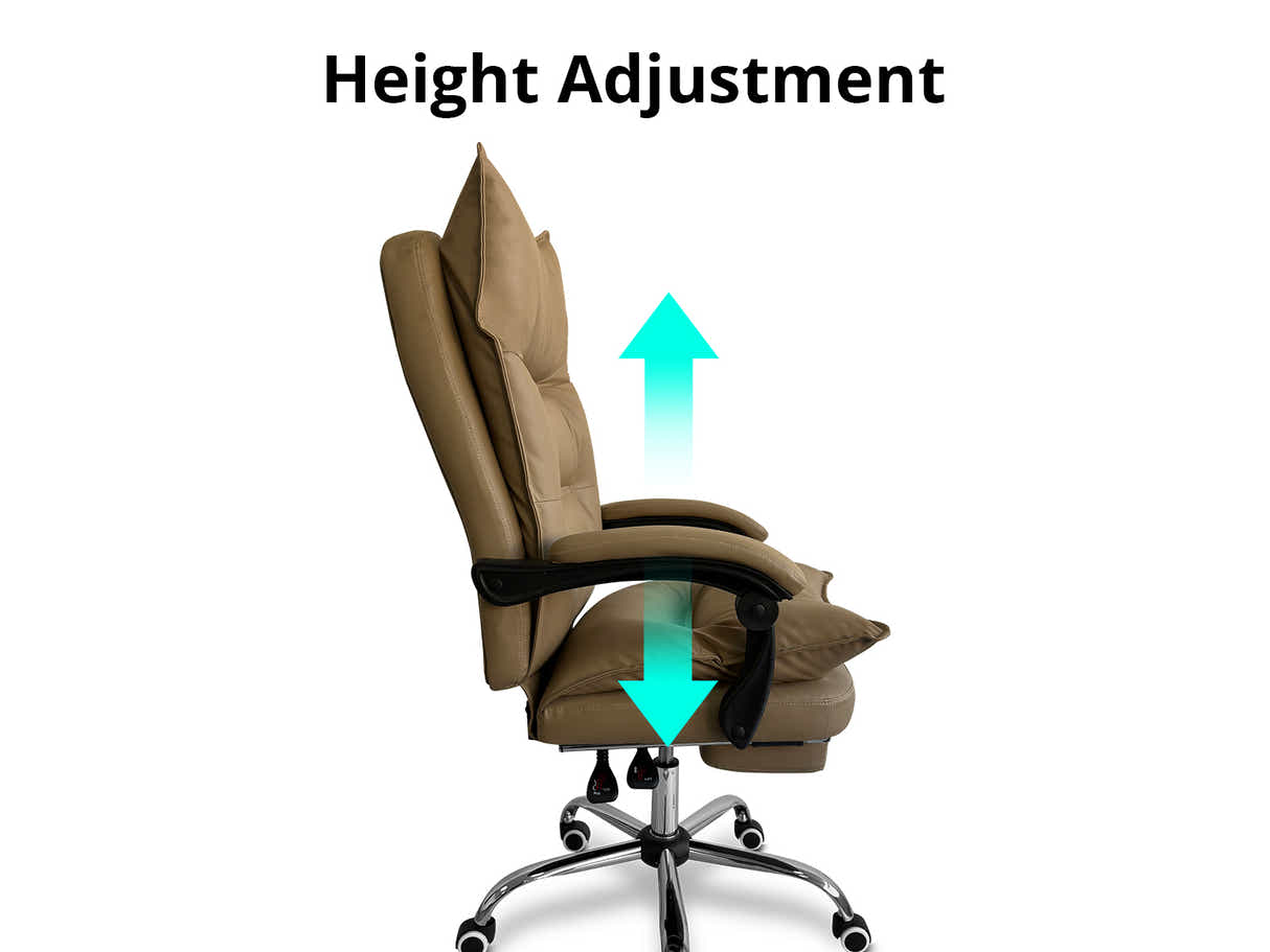 New Markus Office Chair with Footrest - Khaki