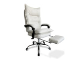 DS New Markus Office Chair with Footrest PU White