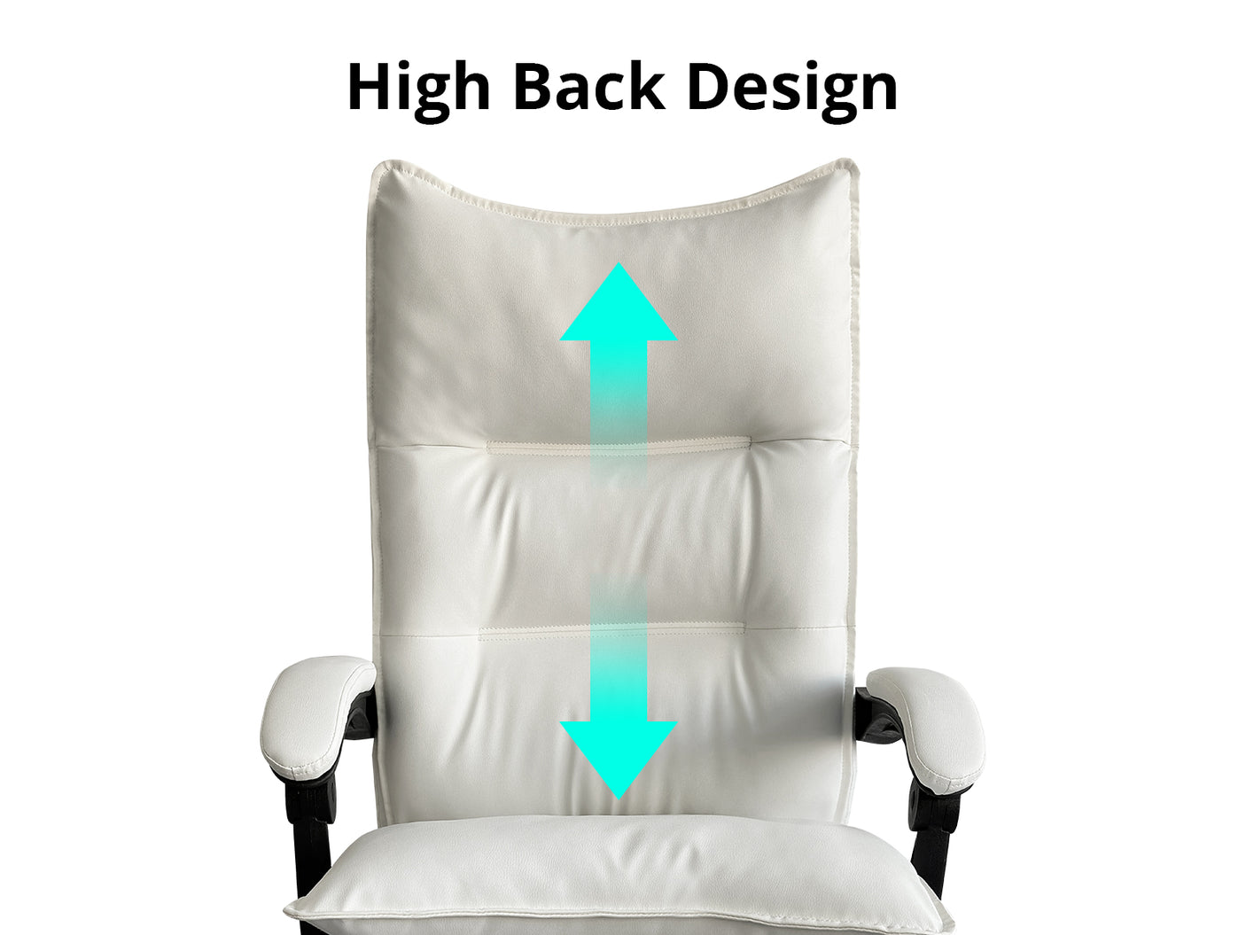 DS New Markus Office Chair with Footrest PU White