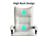 DS New Markus Office Chair with Footrest PU White
