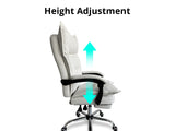 DS New Markus Office Chair with Footrest PU White