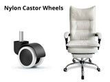 DS New Markus Office Chair with Footrest PU White