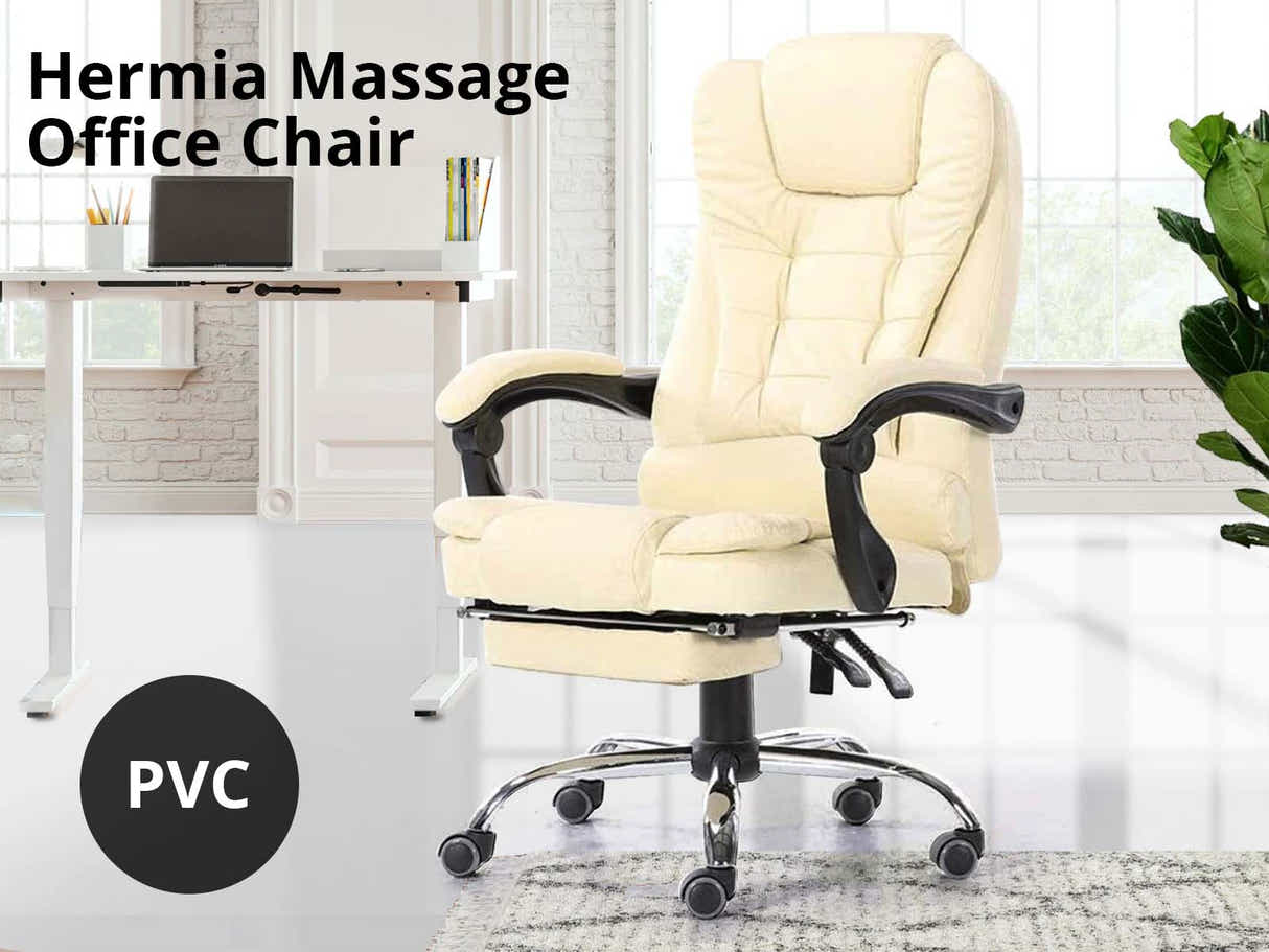 Hermia Massage Office Chair PVC - Beige