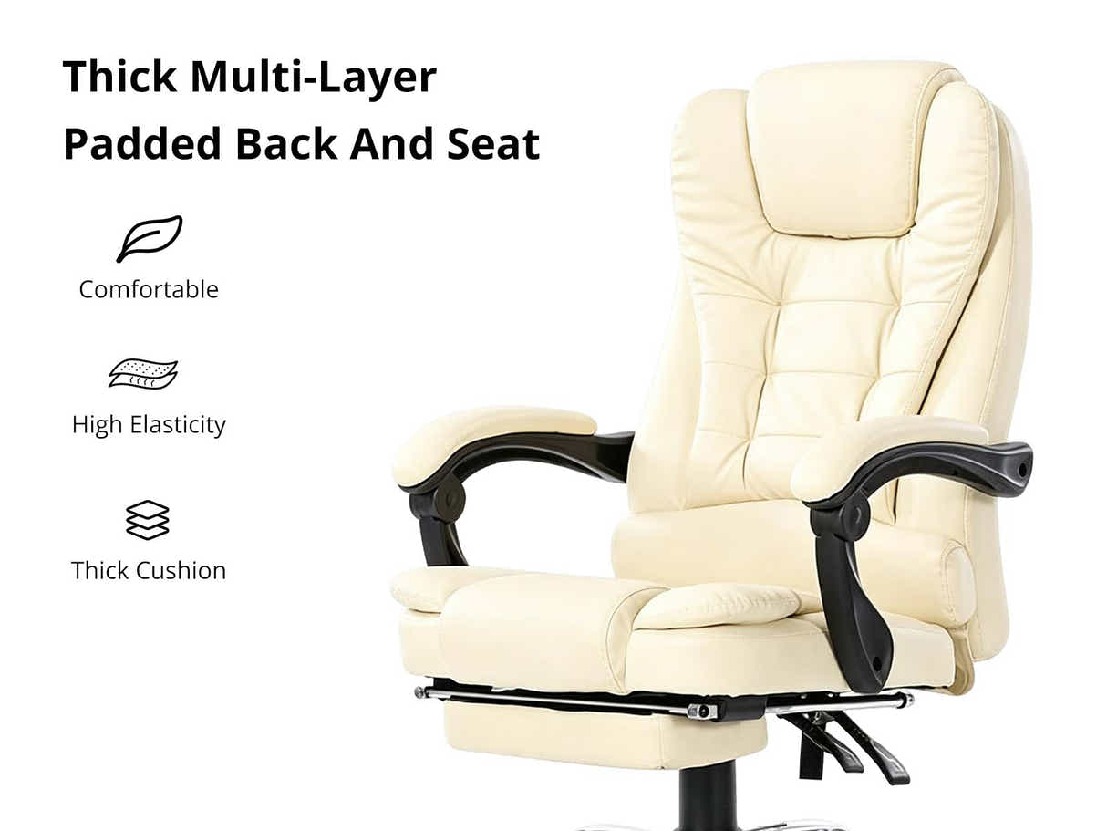 Hermia Massage Office Chair PVC - Beige