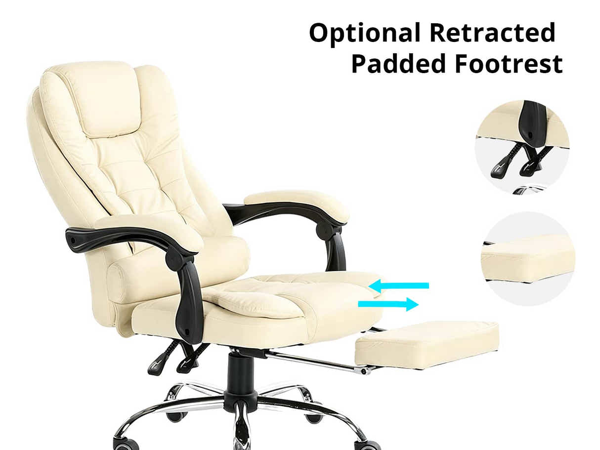 Hermia Massage Office Chair PVC - Beige