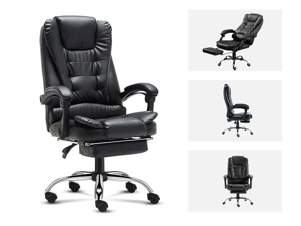 Hermia Massage Office Chair PVC - Black