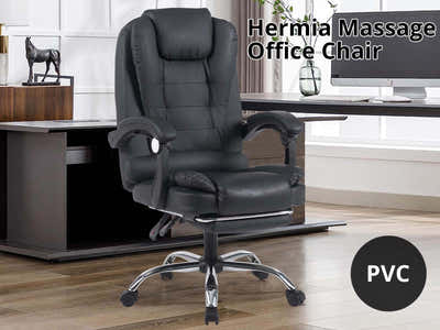 Hermia Massage Office Chair PVC - Black