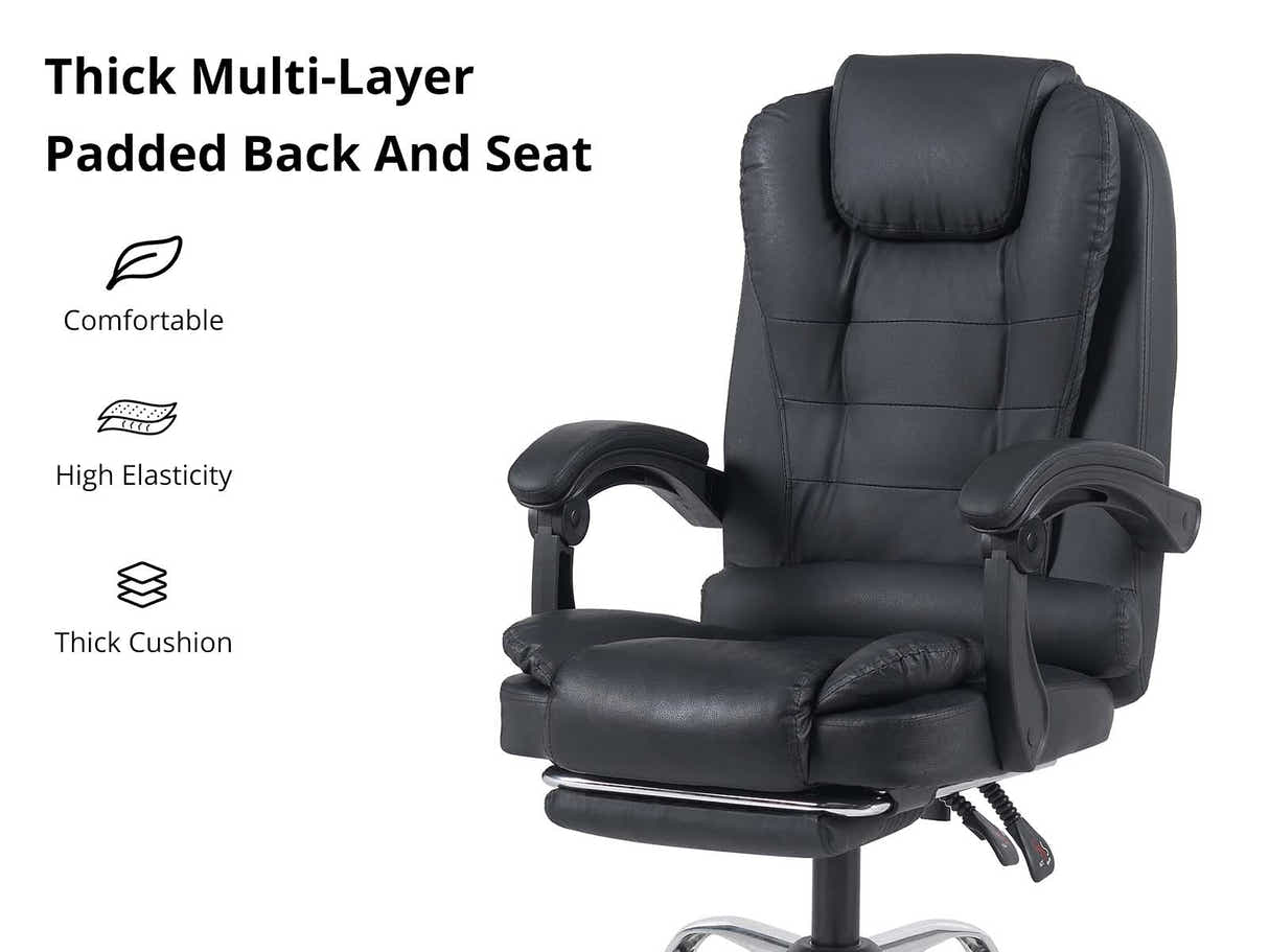 Hermia Massage Office Chair PVC - Black