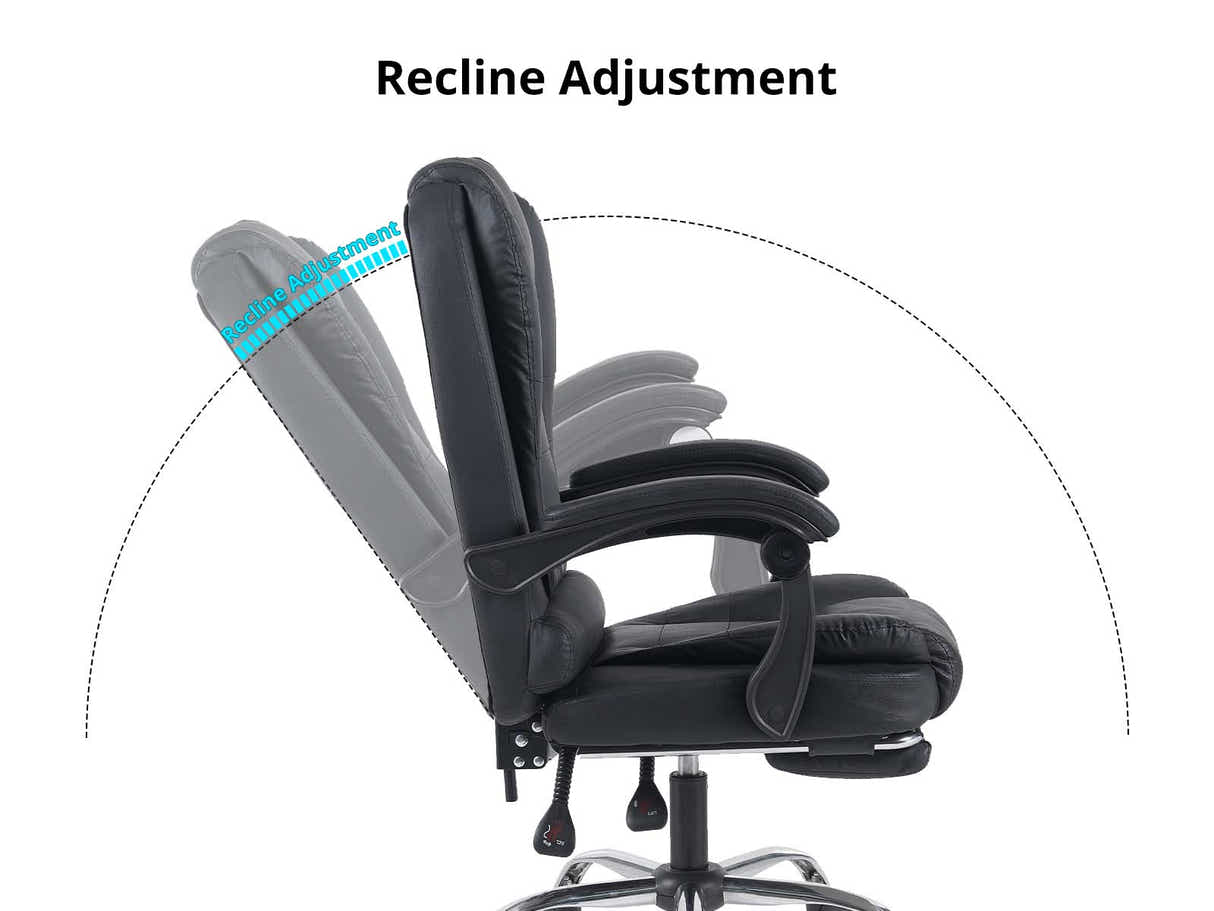 Hermia Massage Office Chair PVC - Black