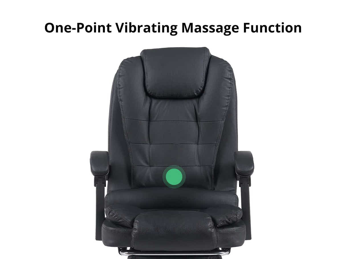 Hermia Massage Office Chair PVC - Black