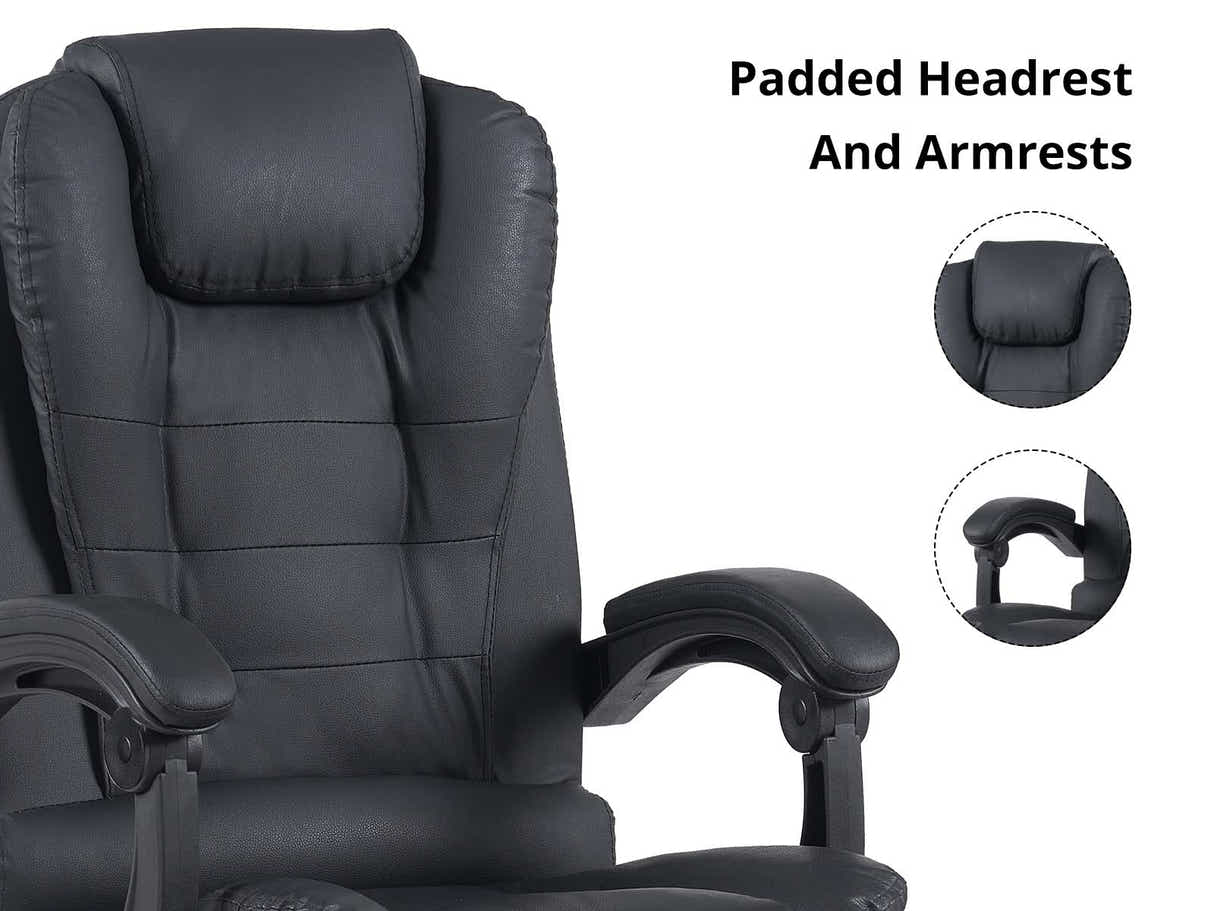 Hermia Massage Office Chair PVC - Black