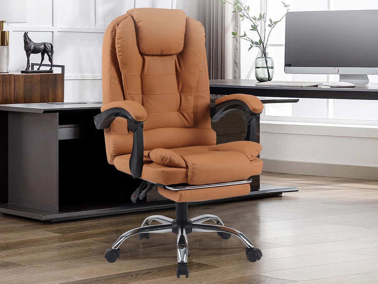 Hermia Massage Office Chair PVC - Brown