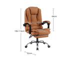 Hermia Massage Office Chair PVC - Brown