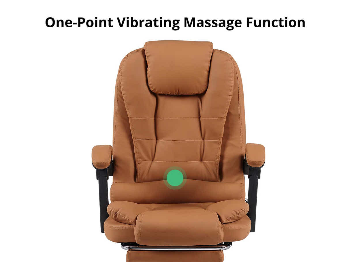 Hermia Massage Office Chair PVC - Brown