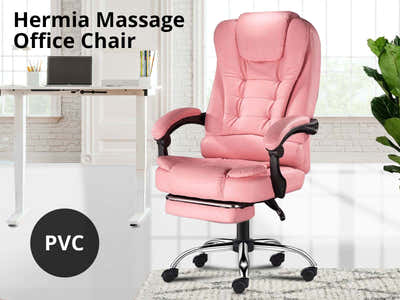 Hermia Massage Office Chair PVC - Pink