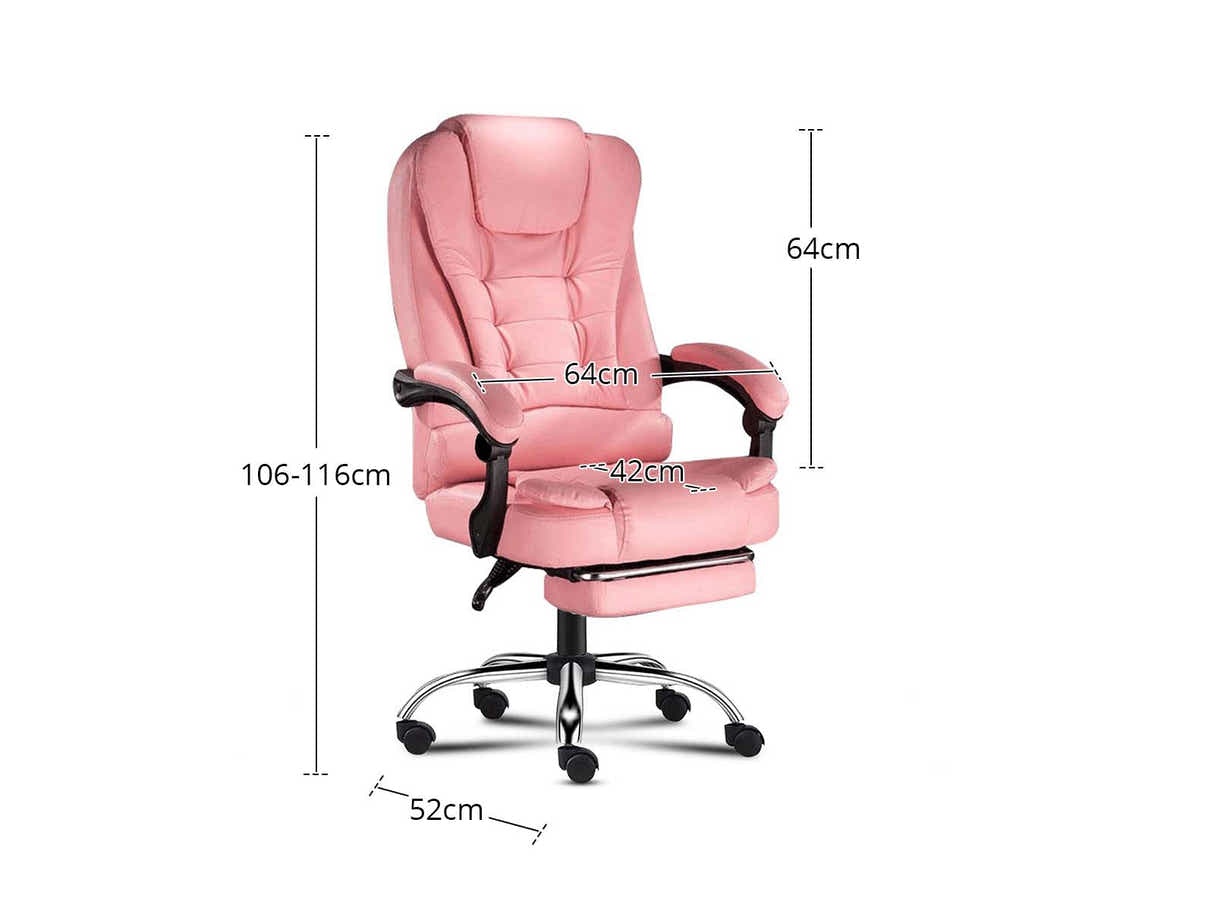 Hermia Massage Office Chair PVC - Pink