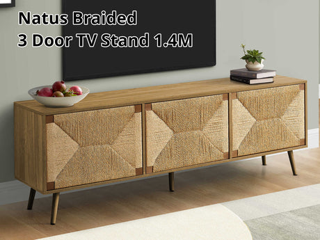 Natus Braided 3 Door TV Stand 1.4M