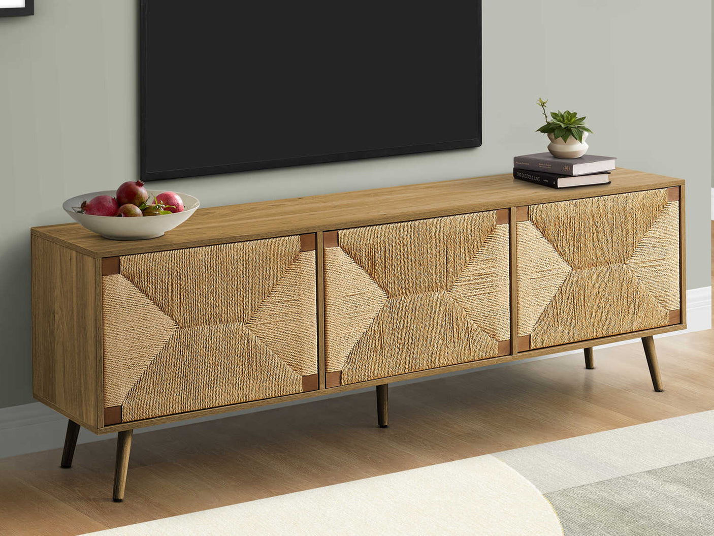 Natus Braided 3 Door TV Stand 1.4M
