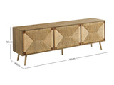 Natus Braided 3 Door TV Stand 1.4M