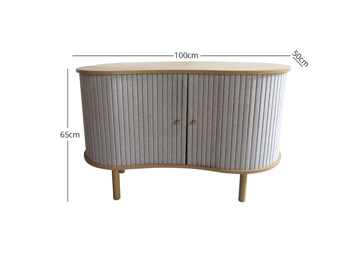 Ayla Tambour Buffet Sideboard Table