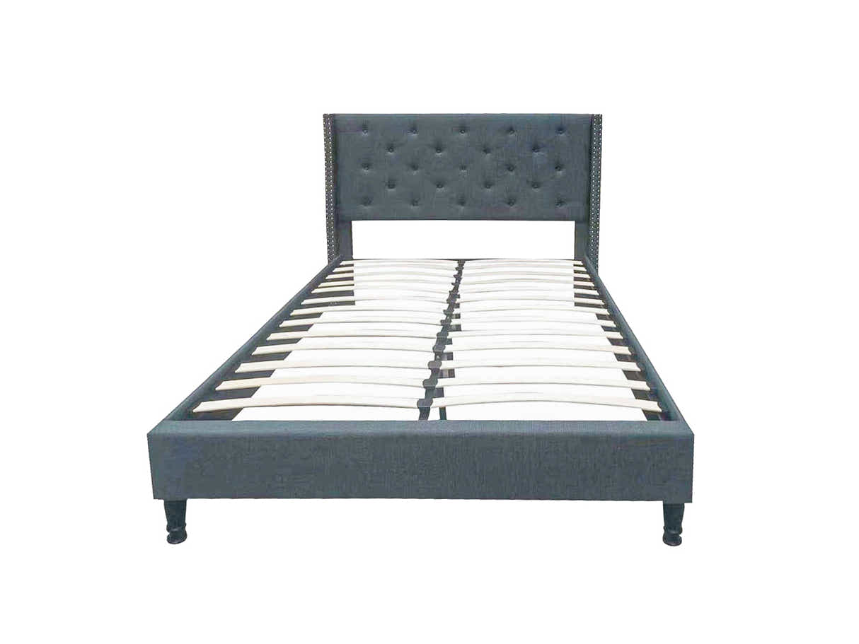 New Lisbeth Blue Bed with Bonnell Mattress Combo - Queen