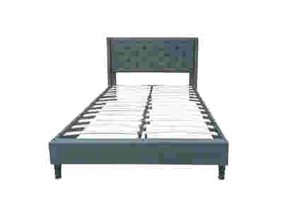 New Lisbeth Blue Bed with Bonnell Mattress Combo - Queen