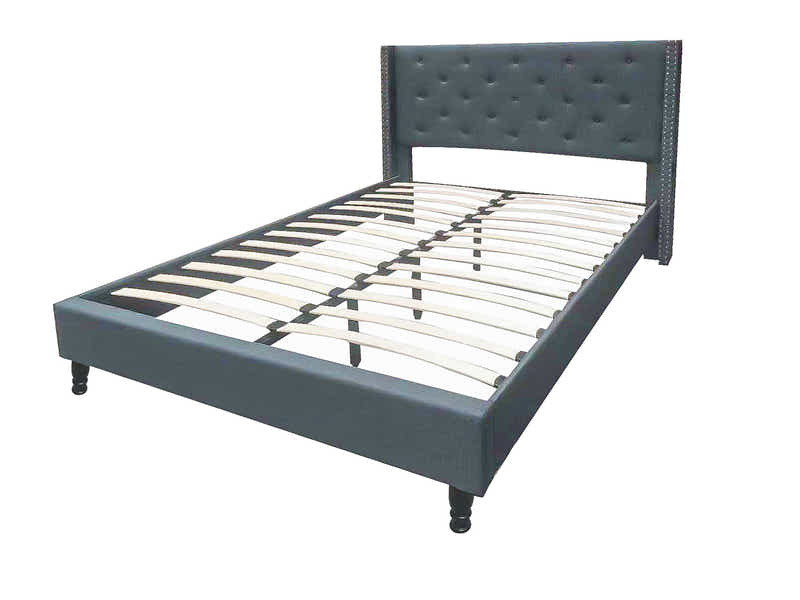 New Lisbeth Blue Bed with Bonnell Mattress Combo - Queen