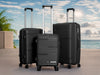 3-piece PP Luggage Set - Black