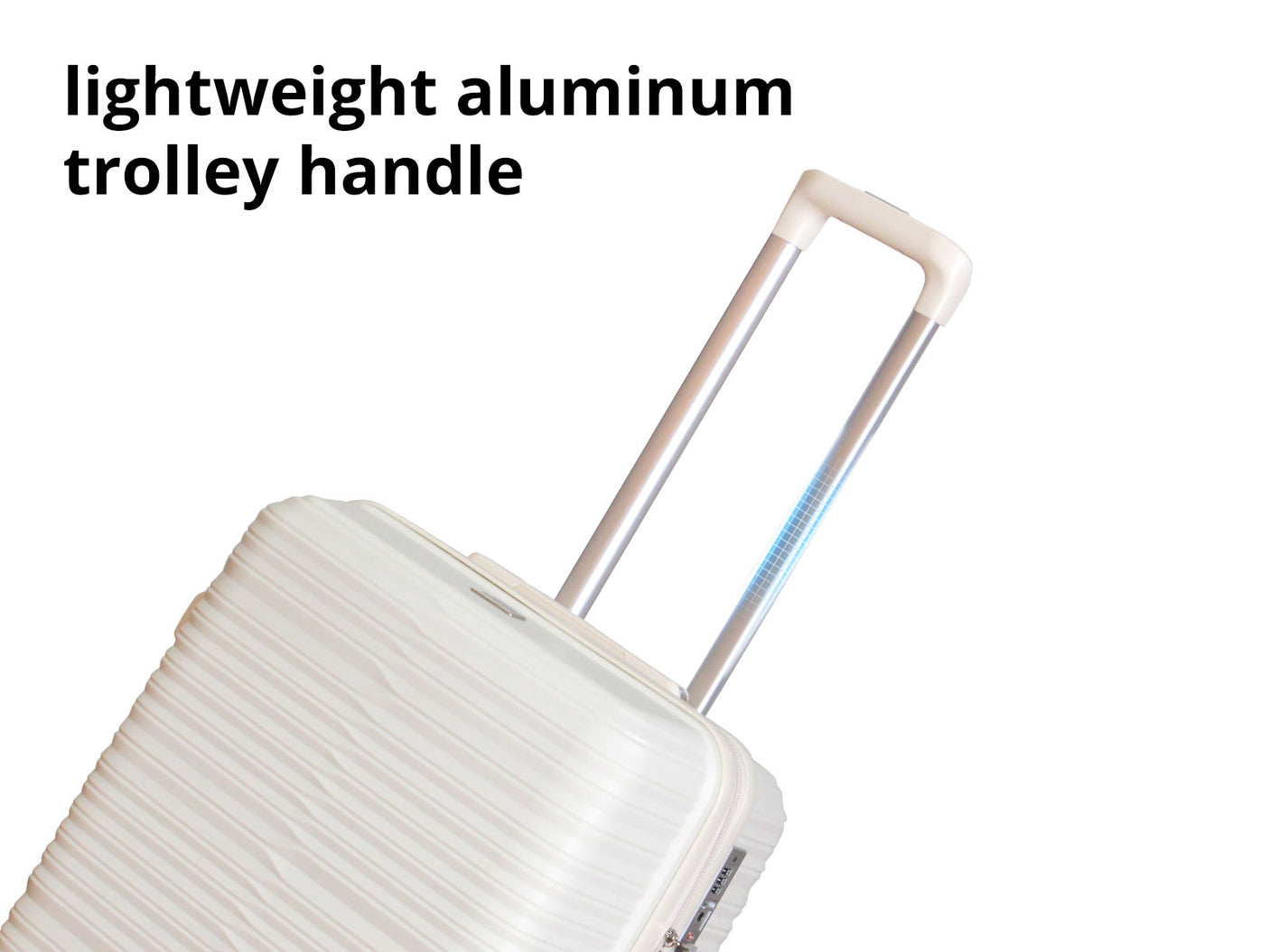 3-piece PP Luggage Set - Creamy White