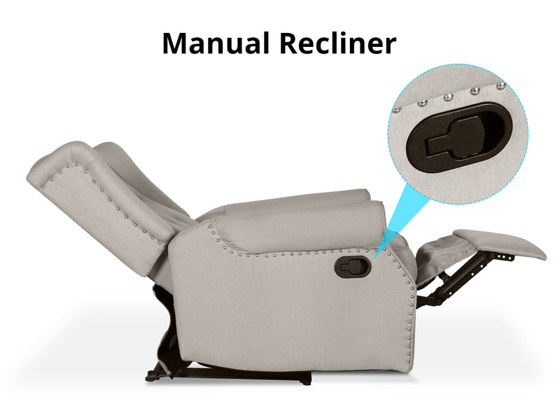 Linen Recliner Chair - Beige