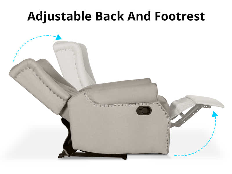 Linen Recliner Chair - Beige