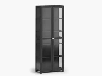 Lonna Steel Display Cabinet 1.8M Black
